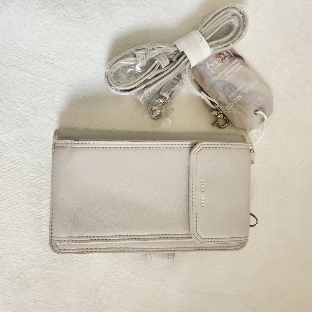 Pixie Mood Cream Phone Wallet with Strap